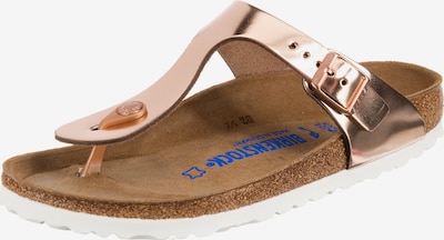 BIRKENSTOCK Tongs 'Gizeh' en or rose, Vue avec produit