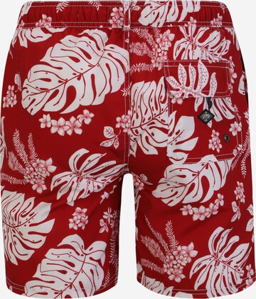 Superdry Badeshorts 'Campus' in Rot