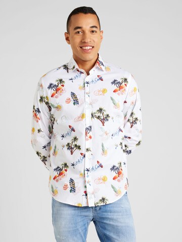 A Fish named Fred Regular fit Button Up Shirt in White: front