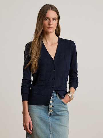 Cardigan Lauren Ralph Lauren en bleu : devant