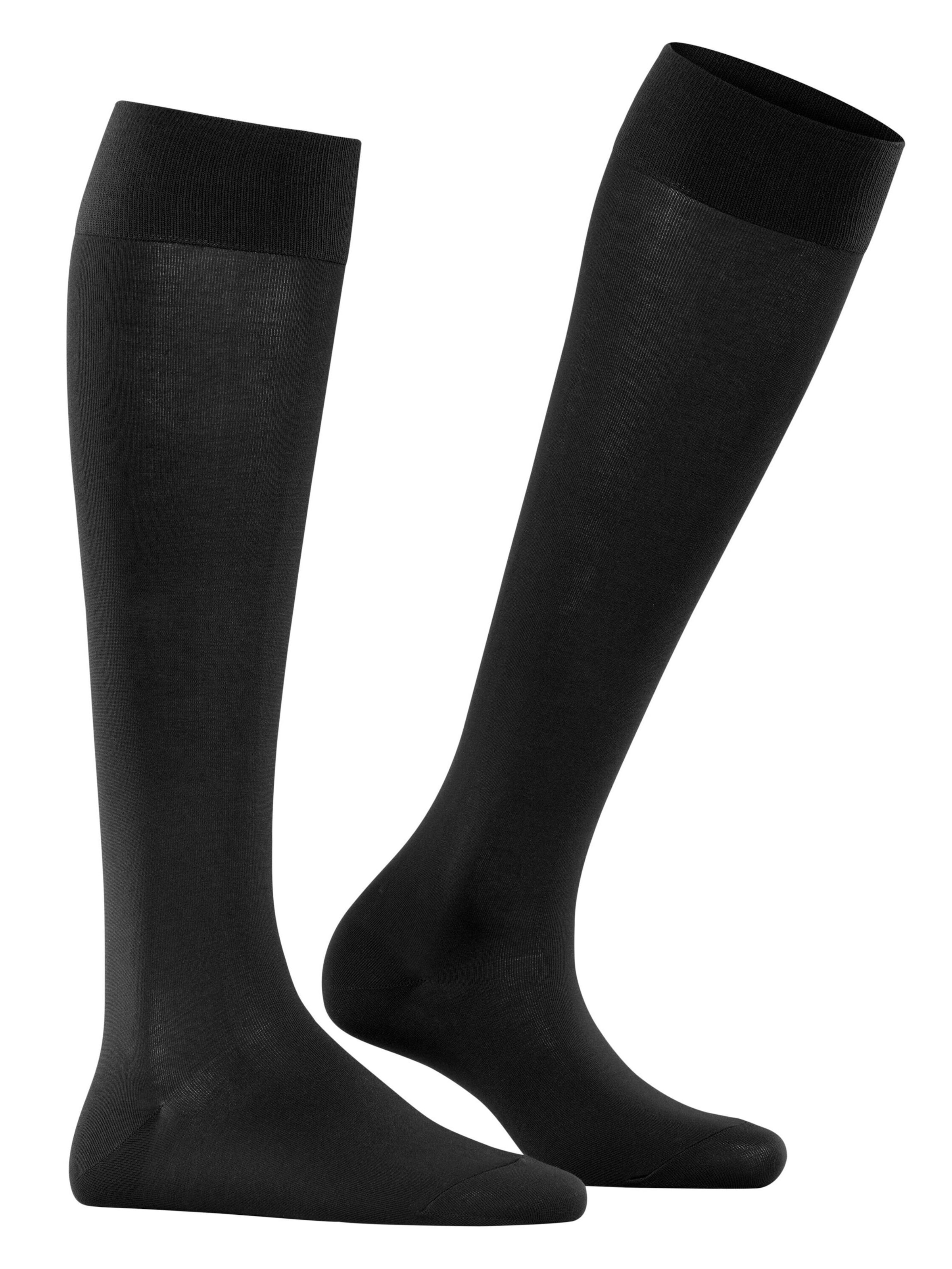 FALKE Knee High Socks 'Cotton Touch' in Black