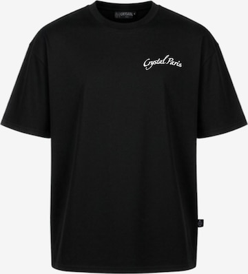 Crystal Paris Shirt 'Peace' in Black: front