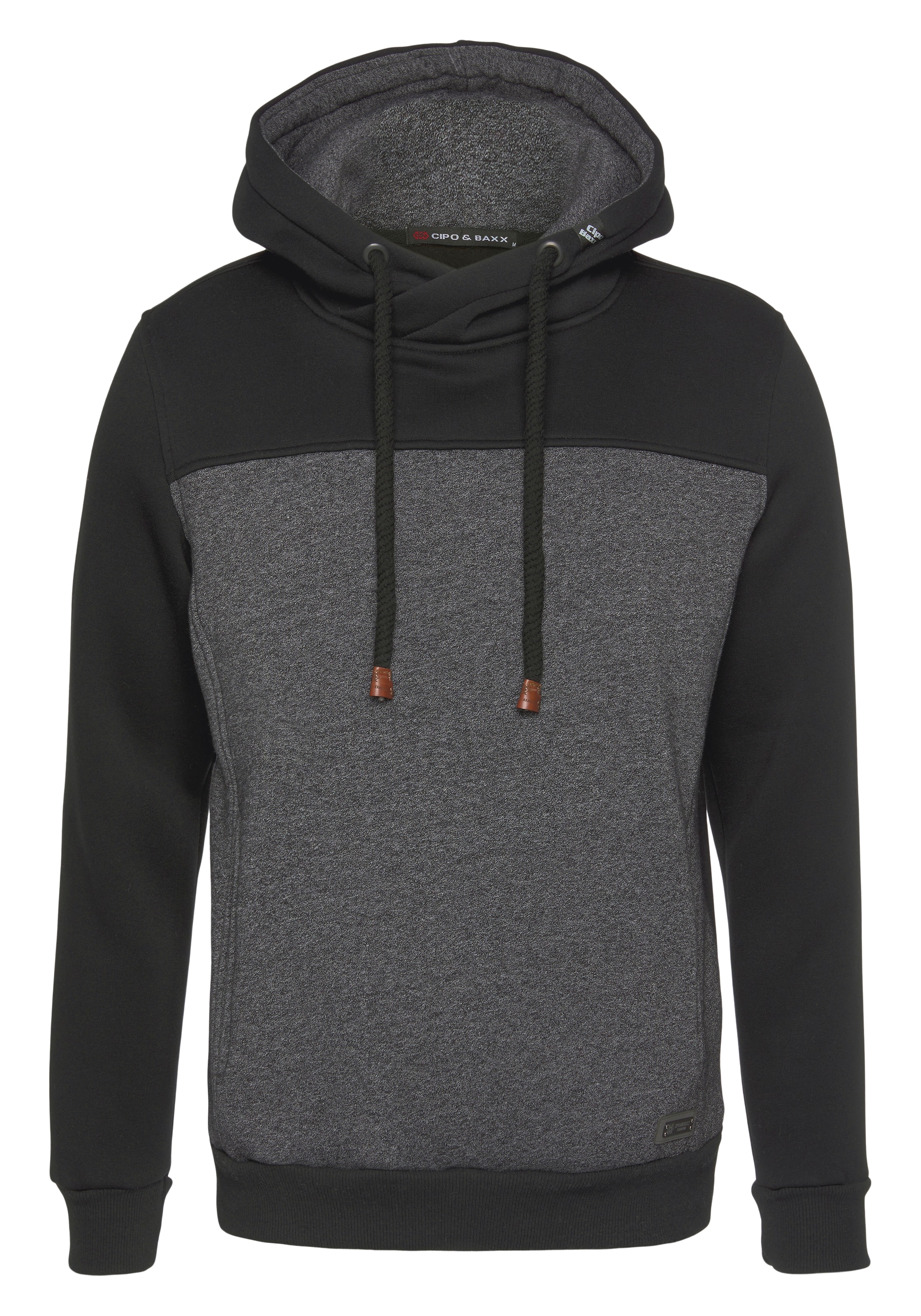 Sweat-shirt CIPO & BAXX en noir : devant