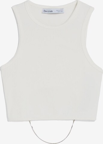 Bershka Top in White: front