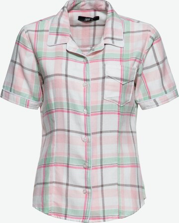 Queen Kerosin Bluse in Beige: Vorderseite