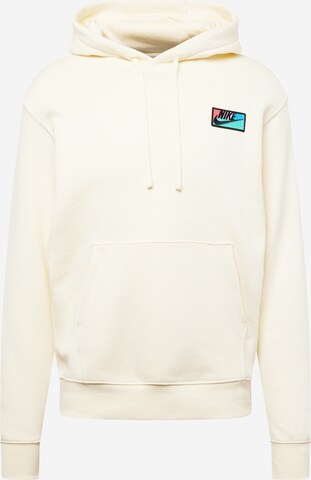 Nike Sportswear Sweatshirt 'CLUB+' i vit: framsida