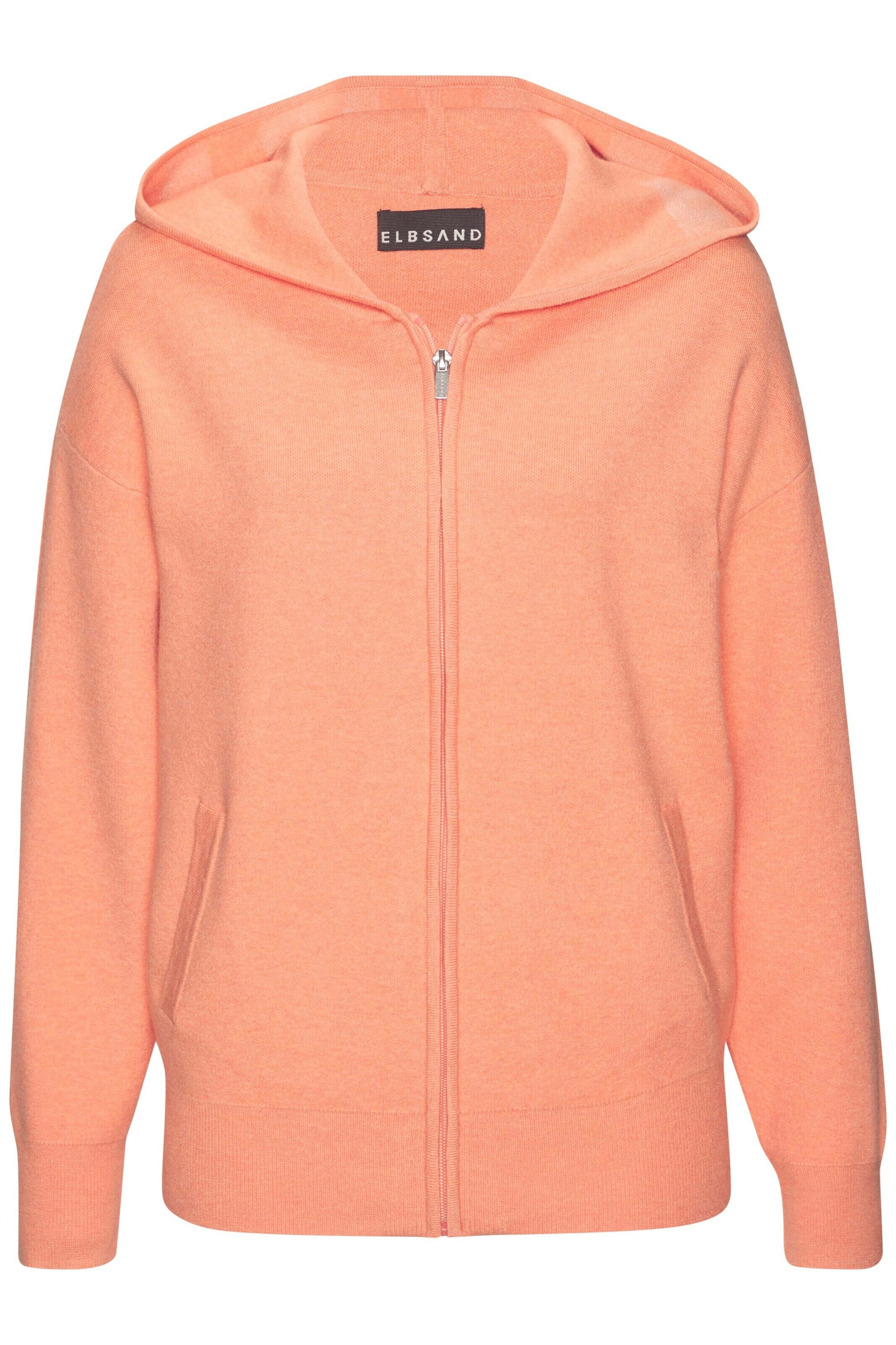 Elbsand Strickjacke in Orange: Vorderseite