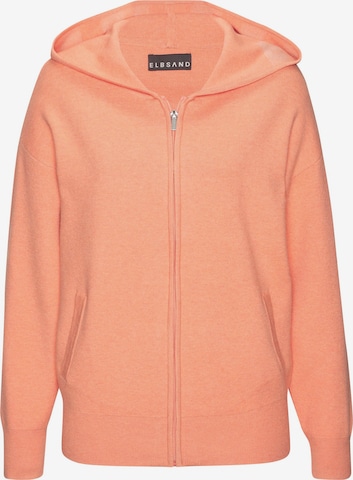 Elbsand Strickjacke in Orange: Vorderseite