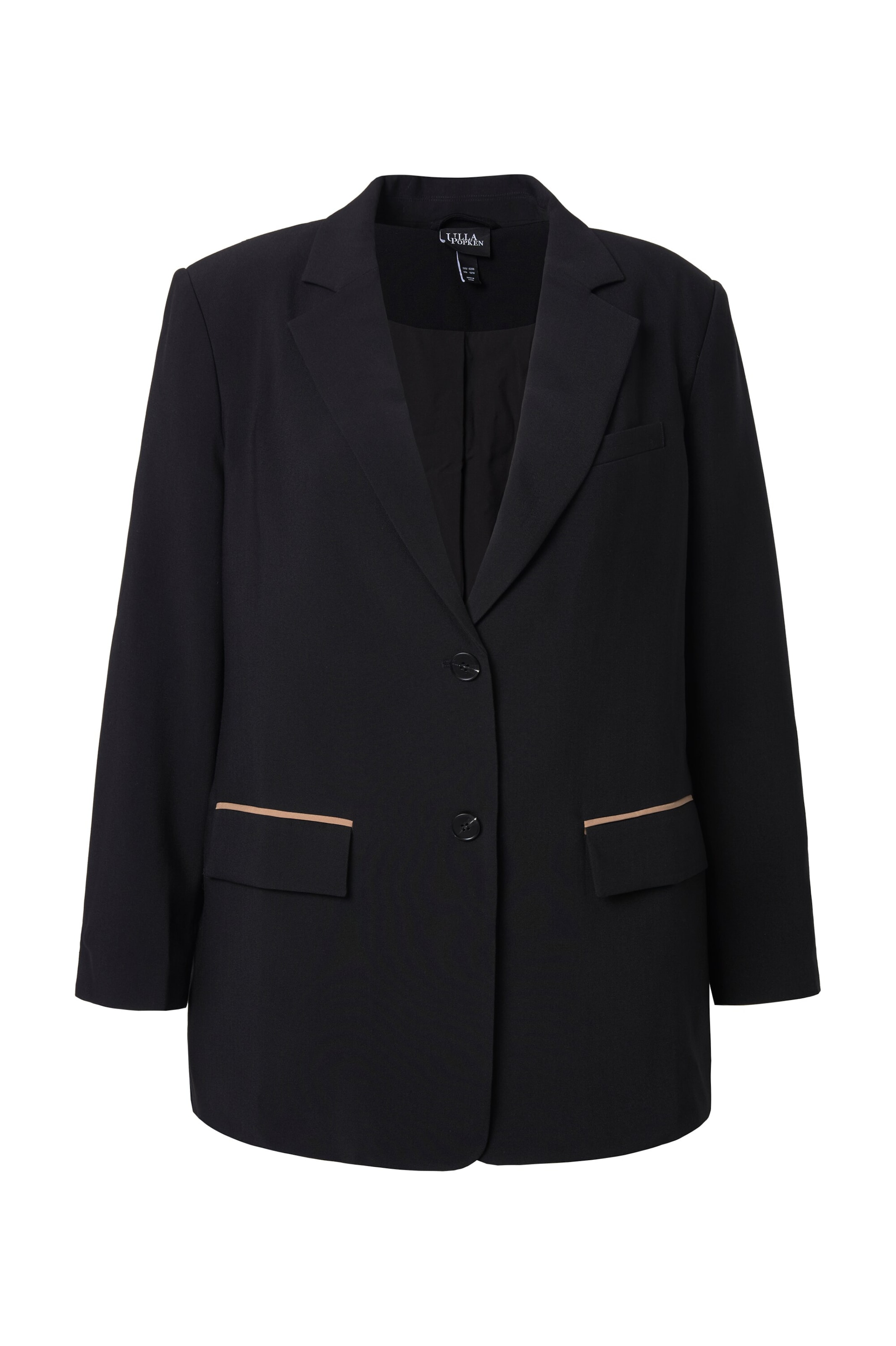 Ulla Popken Blazer in Schwarz: Vorderseite