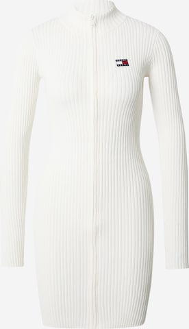 Tommy Jeans Pletené šaty - biela: predná strana