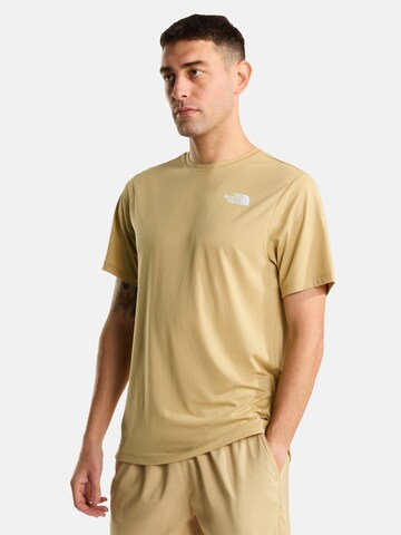 THE NORTH FACE - Camiseta funcional en beige: frente