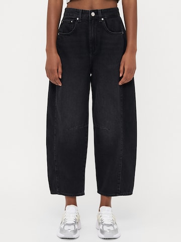 Baggy Jean 'ONLCHARA' Only Petite en noir : devant