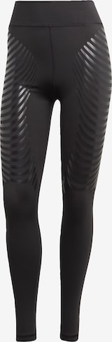 ADIDAS PERFORMANCE Skinny Workout Pants 'Techfit Control x RHEON' in Black: front