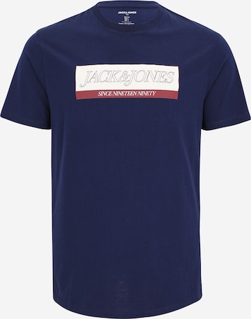T-Shirt 'JORINWOOD' Jack & Jones Plus en bleu : devant