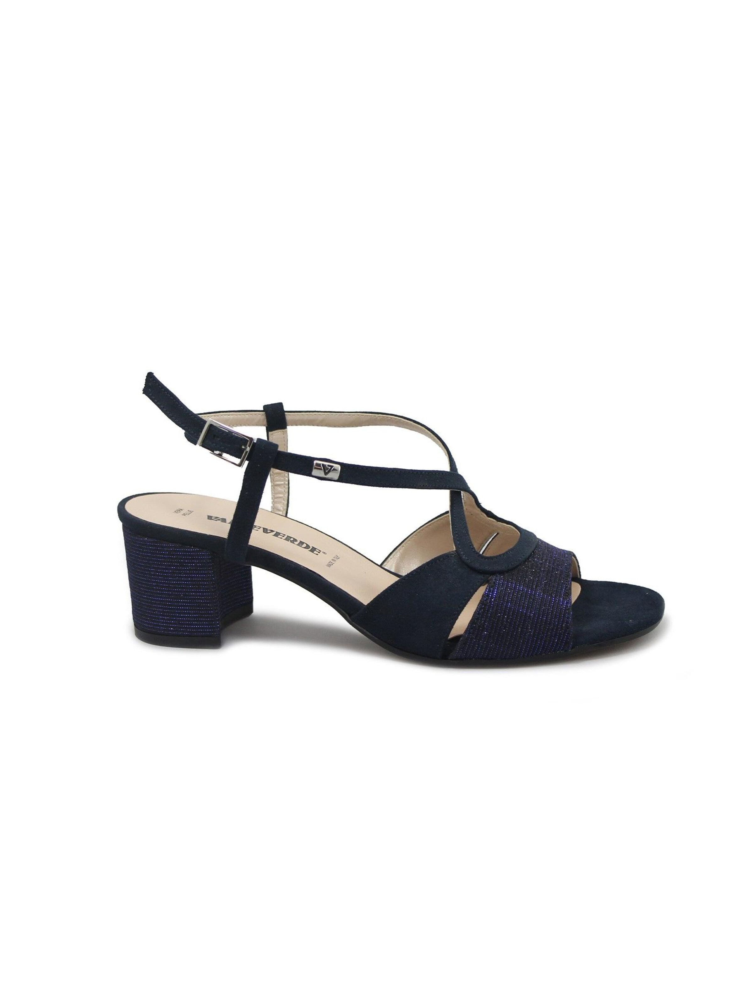 Valleverde Ballet Flats with Strap in Blue: front