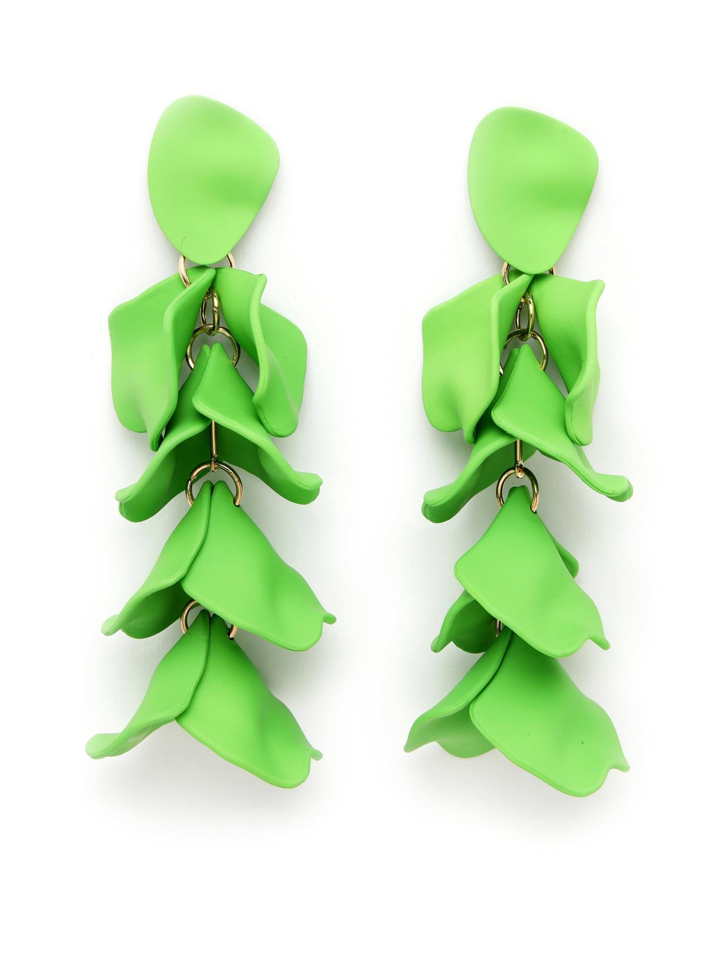AVANT-GARDE PARIS Earrings 'Fridaette' in Green: front