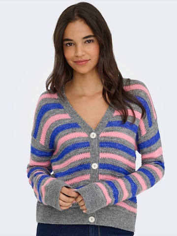 ONLY Gebreid vest 'ONLPoppy' in Grijs: voorkant