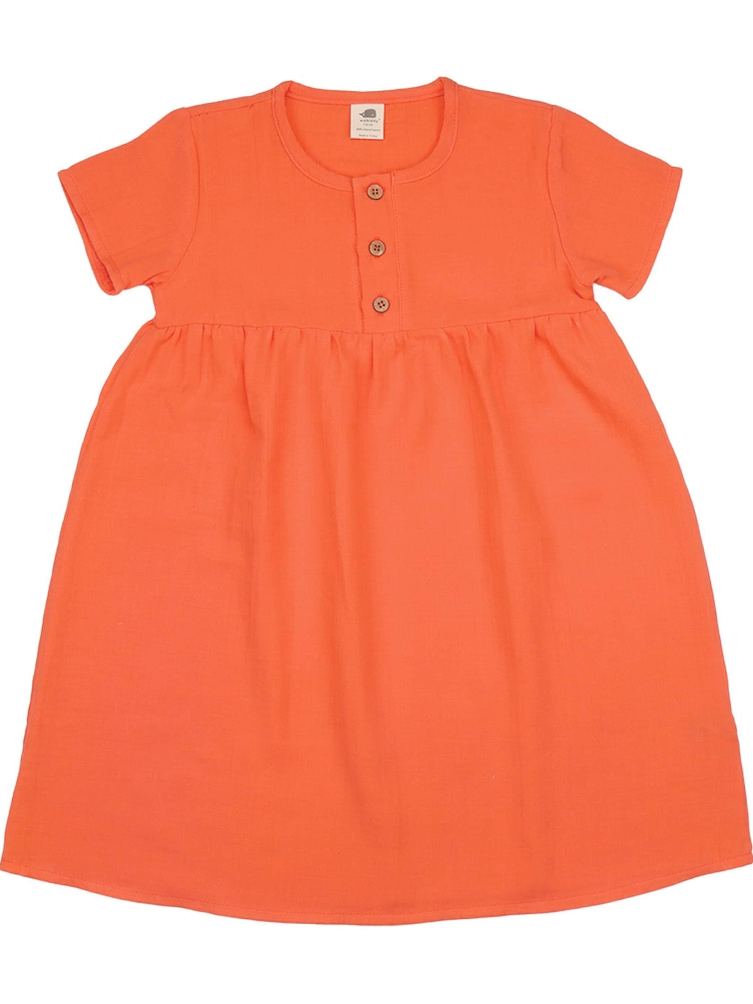 Walkiddy Dress 'Walkiddy - Coral Bloom Dress' in 92 in Coral, Item view