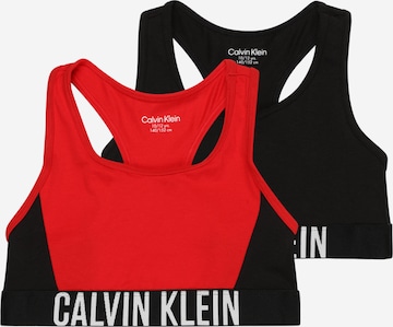 Calvin Klein Underwear صدرية حمالة صدر بلون أحمر: الأمام