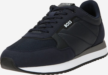 Baskets basses 'Kai' BOSS Black en bleu : devant