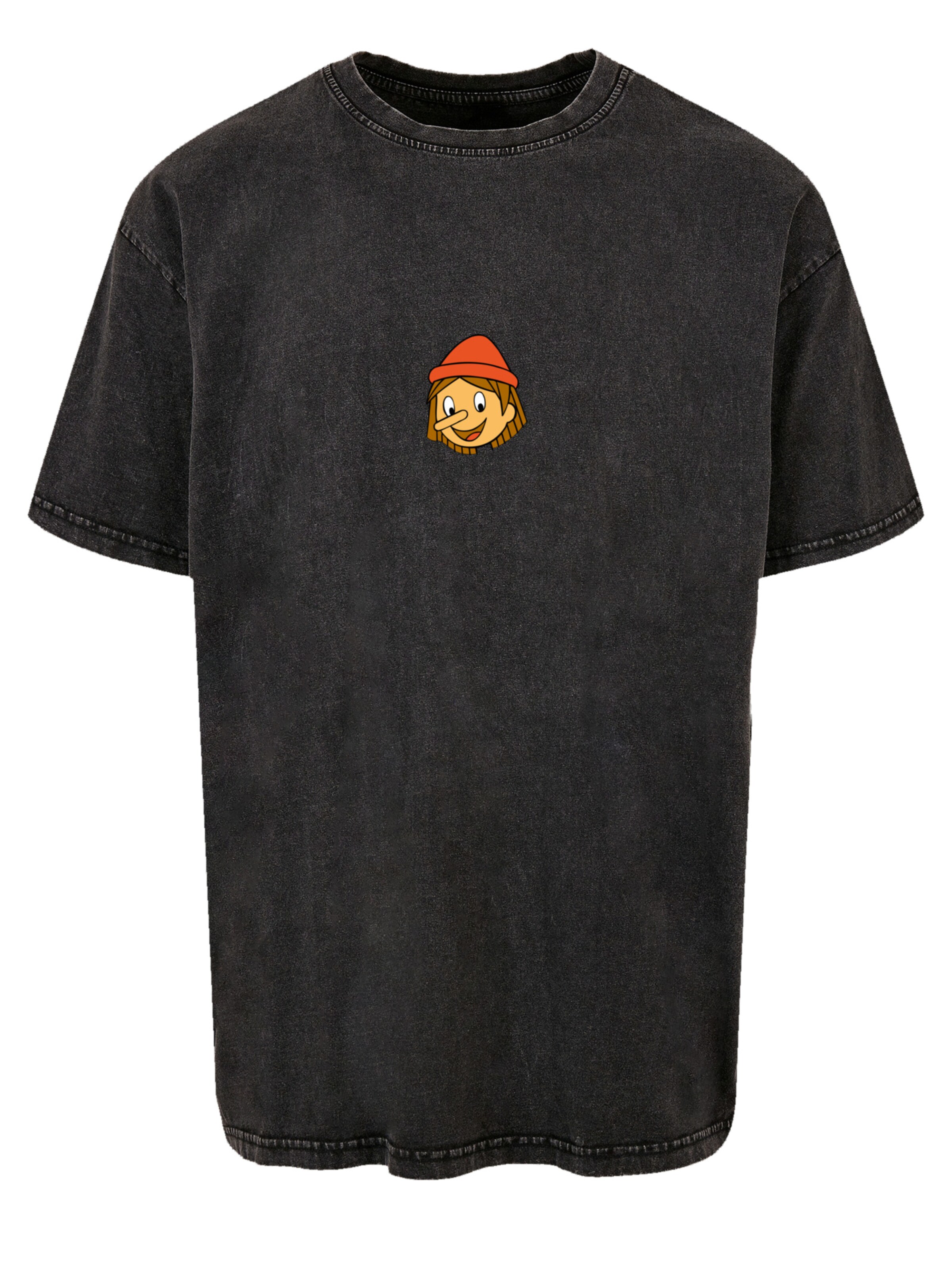 F4NT4STIC Shirt 'Pinocchio No Strings Attached' in Black: front