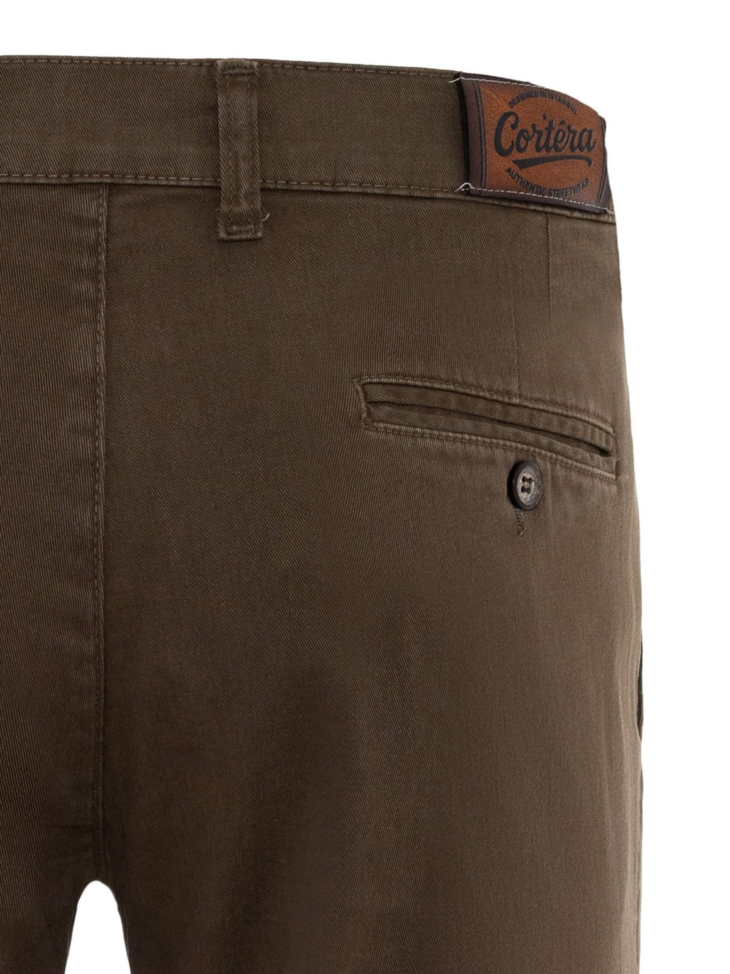 Cortera - Regular Calças 'Louis' em verde