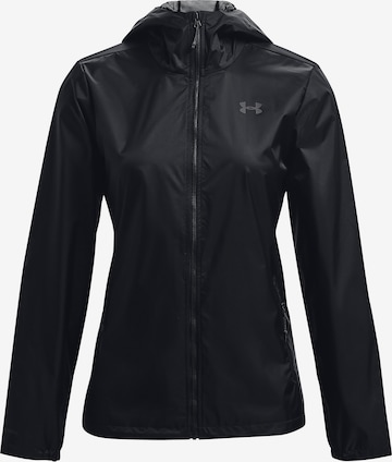 UNDER ARMOUR Athletic Jacket 'Forefront' in Black: front