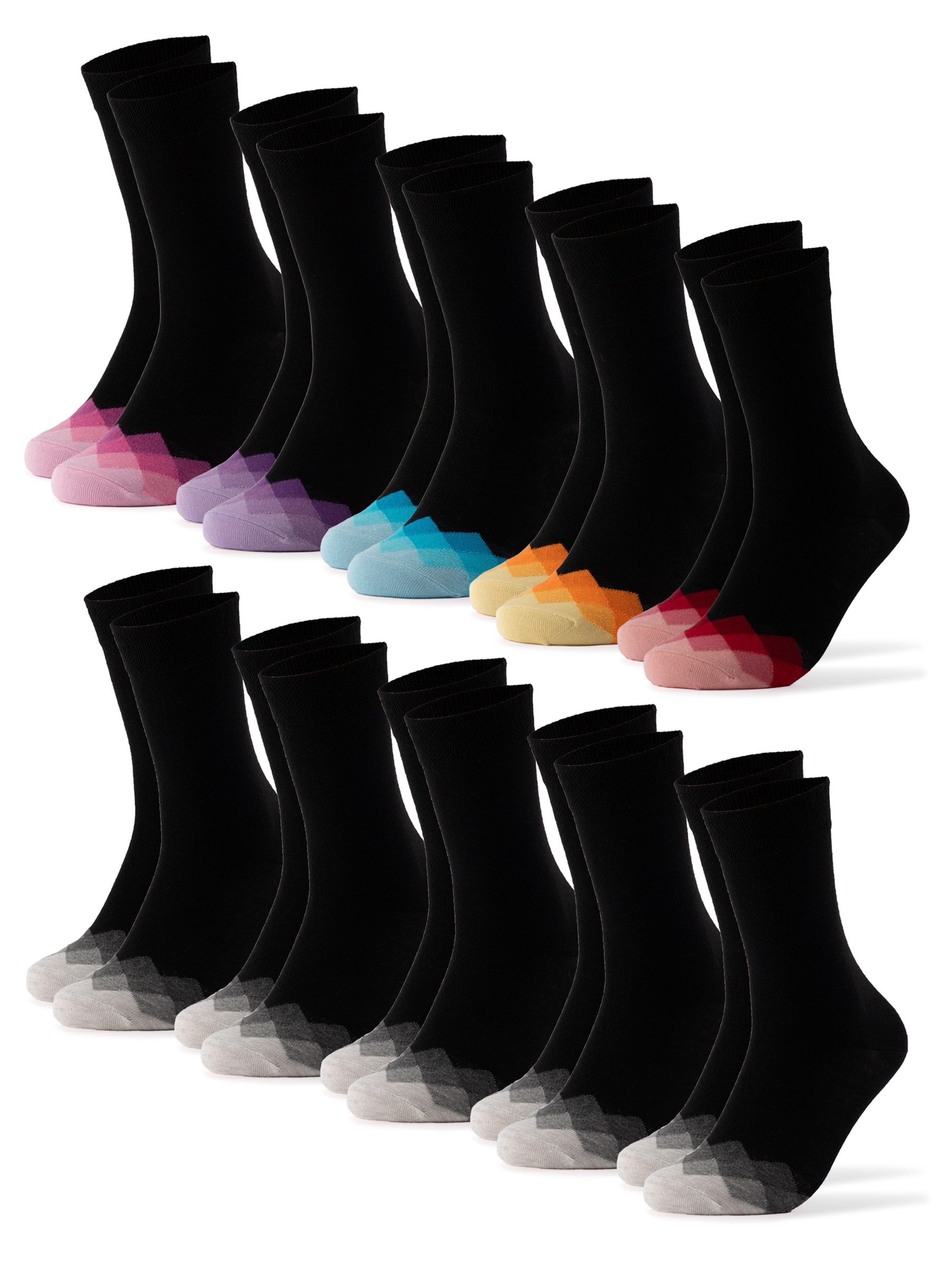 Occulto Socks 'Evelin' in Black: front
