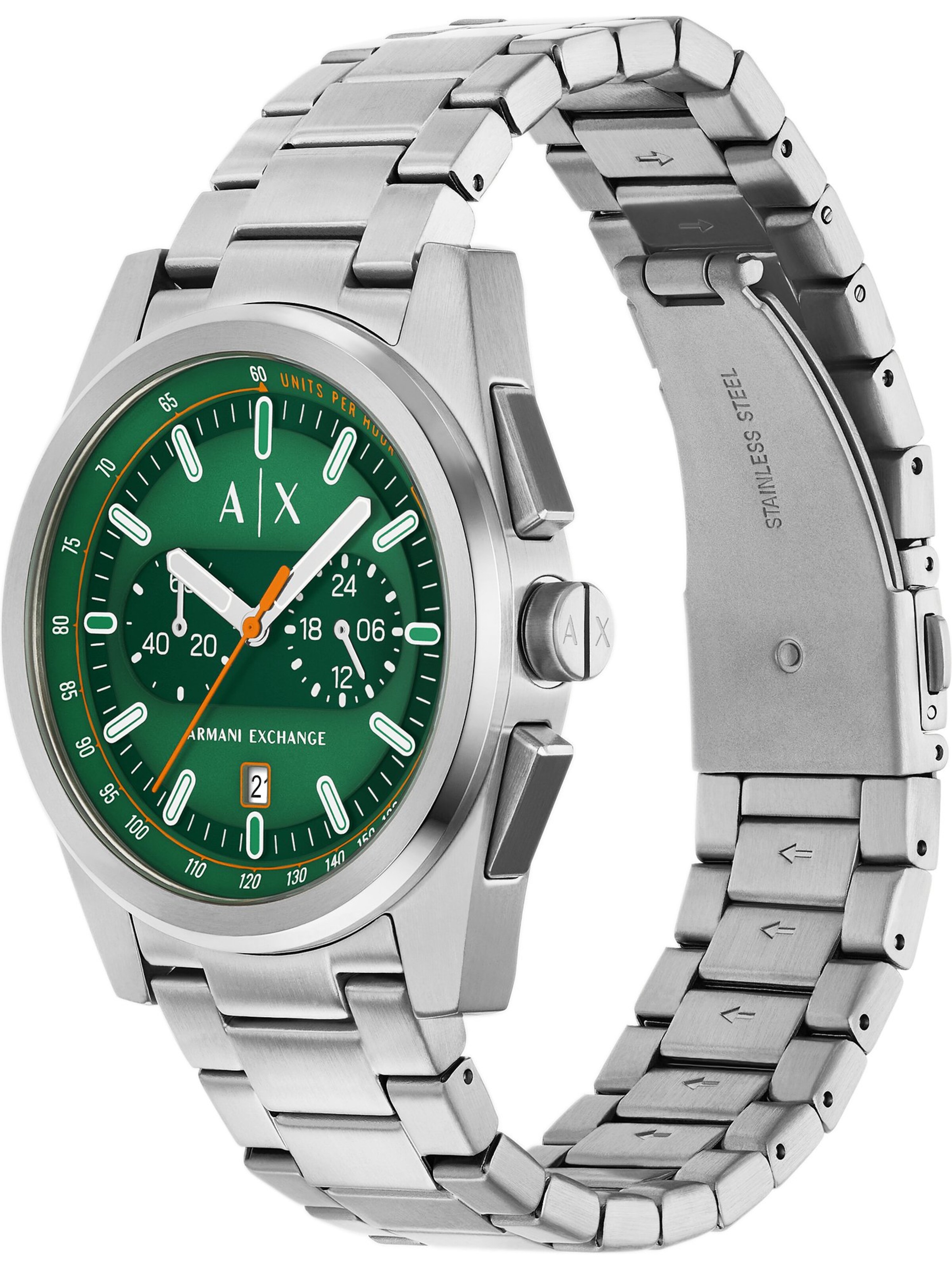 sudrabs ARMANI EXCHANGE Analogais pulkstenis