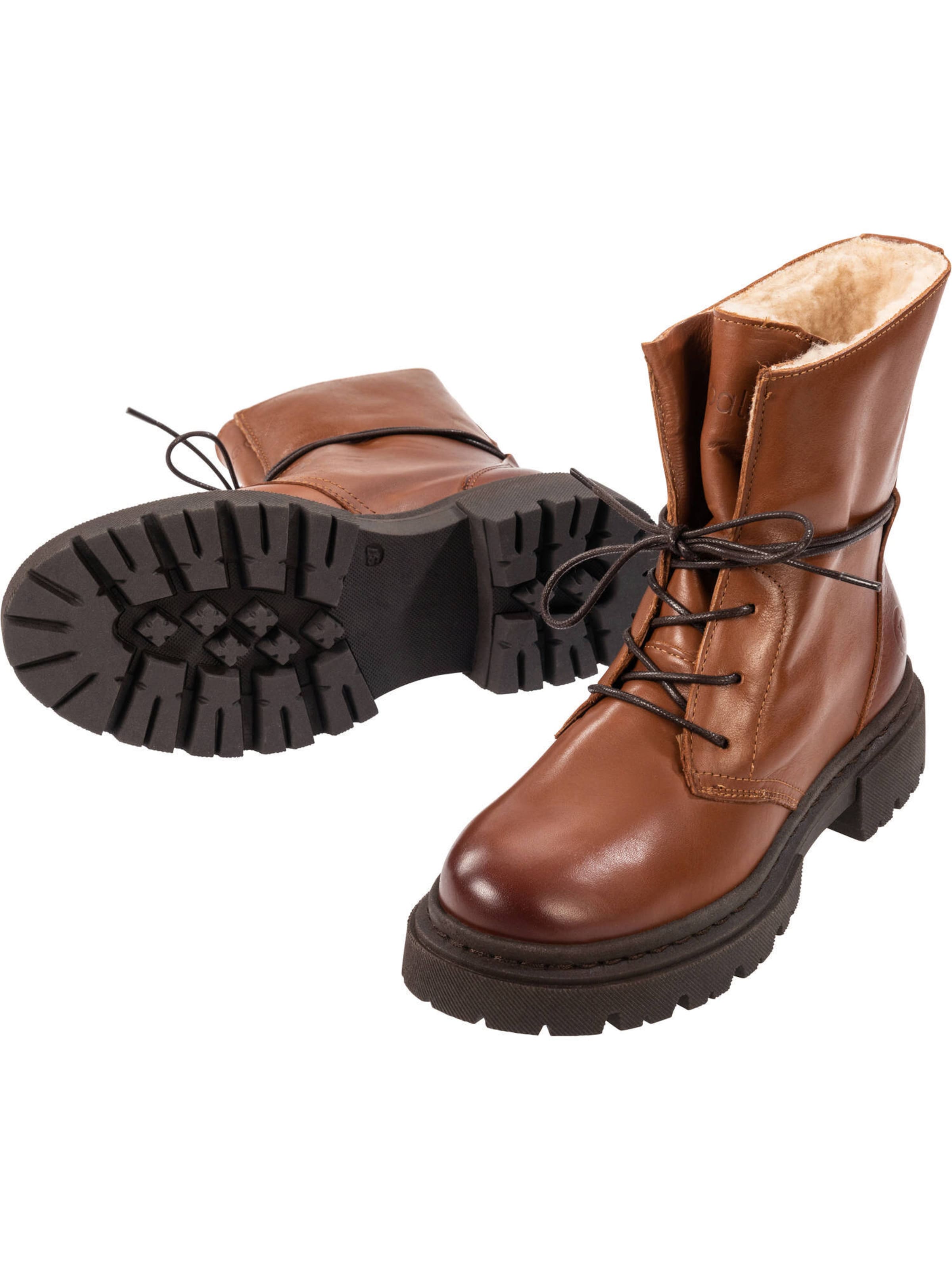 Palado Schnürstiefelette 'Kasos Block' in Braun