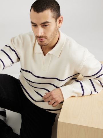 ABOUT YOU x Kevin Trapp Sweater 'Eduard' in White
