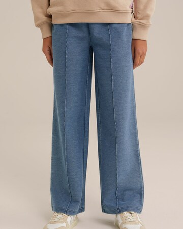 WE Fashion Wide leg Trousers in Blue