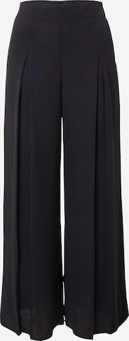 NAF NAF Wide leg Pleat-Front Pants in Black: front