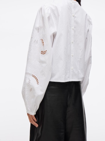 Chemisier ROUGE EDIT en blanc