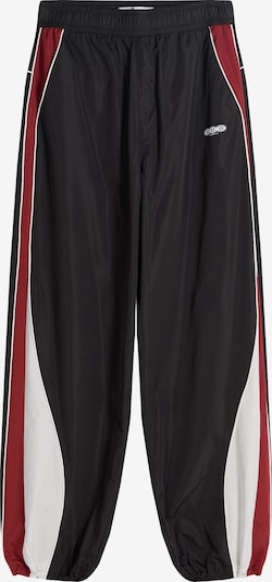 Bershka Housut värissä punainen / musta / valkoinen, Tuotenäkymä