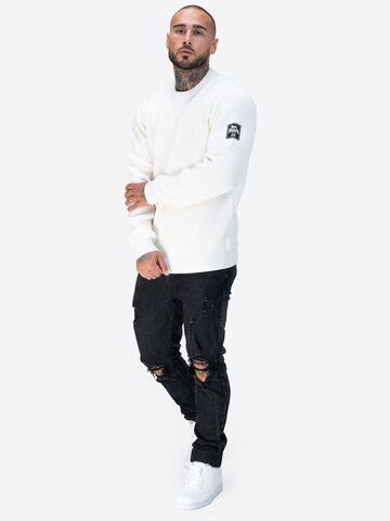 LONSDALE Svetr 'Moycullen' – bílá