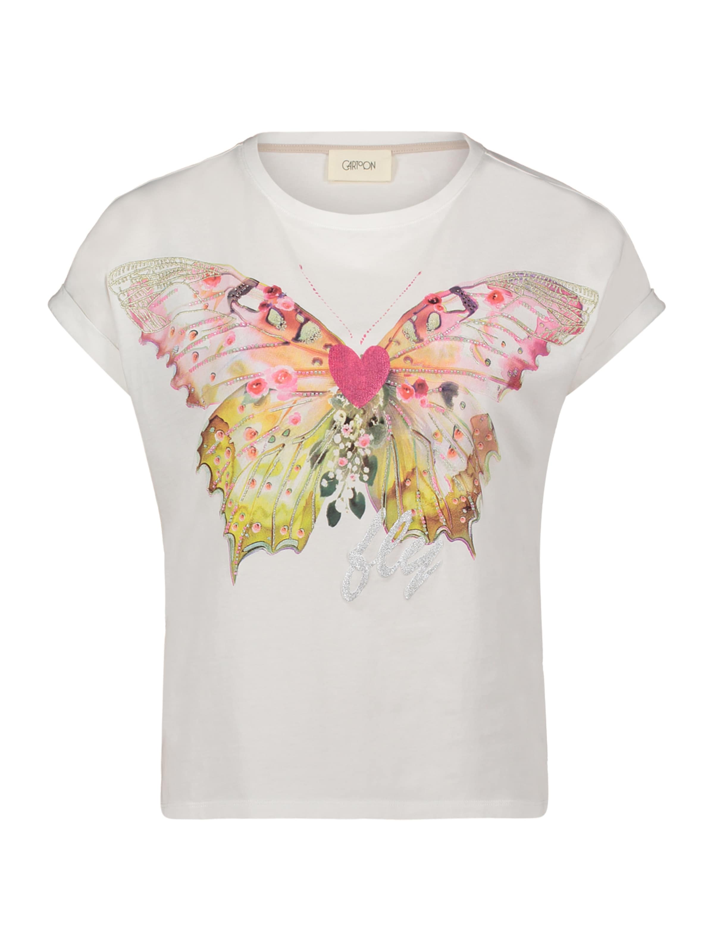 T-shirt Cartoon en blanc : devant