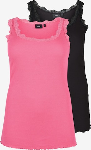 Zizzi - Top 'LIV' em rosa: frente