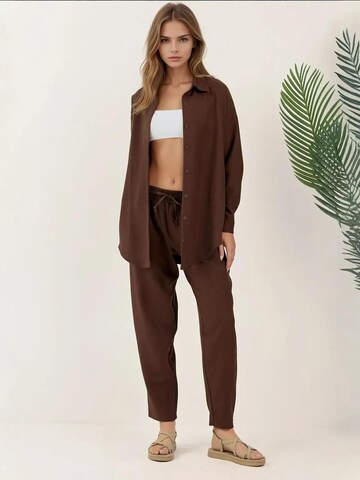 Bigdart - Calças de fato em castanho: frente