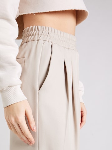 TOPSHOP Wide leg Bandplooibroek in Grijs