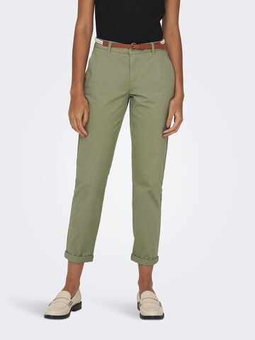 Slimfit Pantaloni chino 'ONLBiana' di ONLY in verde: frontale