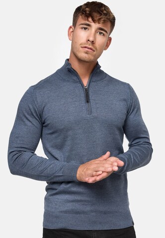 INDICODE JEANS Sweater ' Gore ' in Blue: front