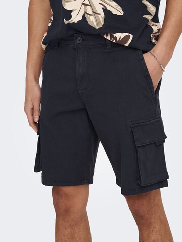 Regular Pantalon cargo Only & Sons en bleu : devant