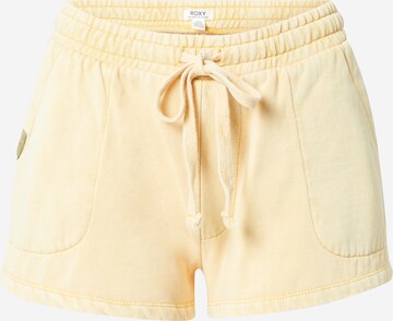Pantaloni 'LOCALS ONLY' de la ROXY pe galben: față