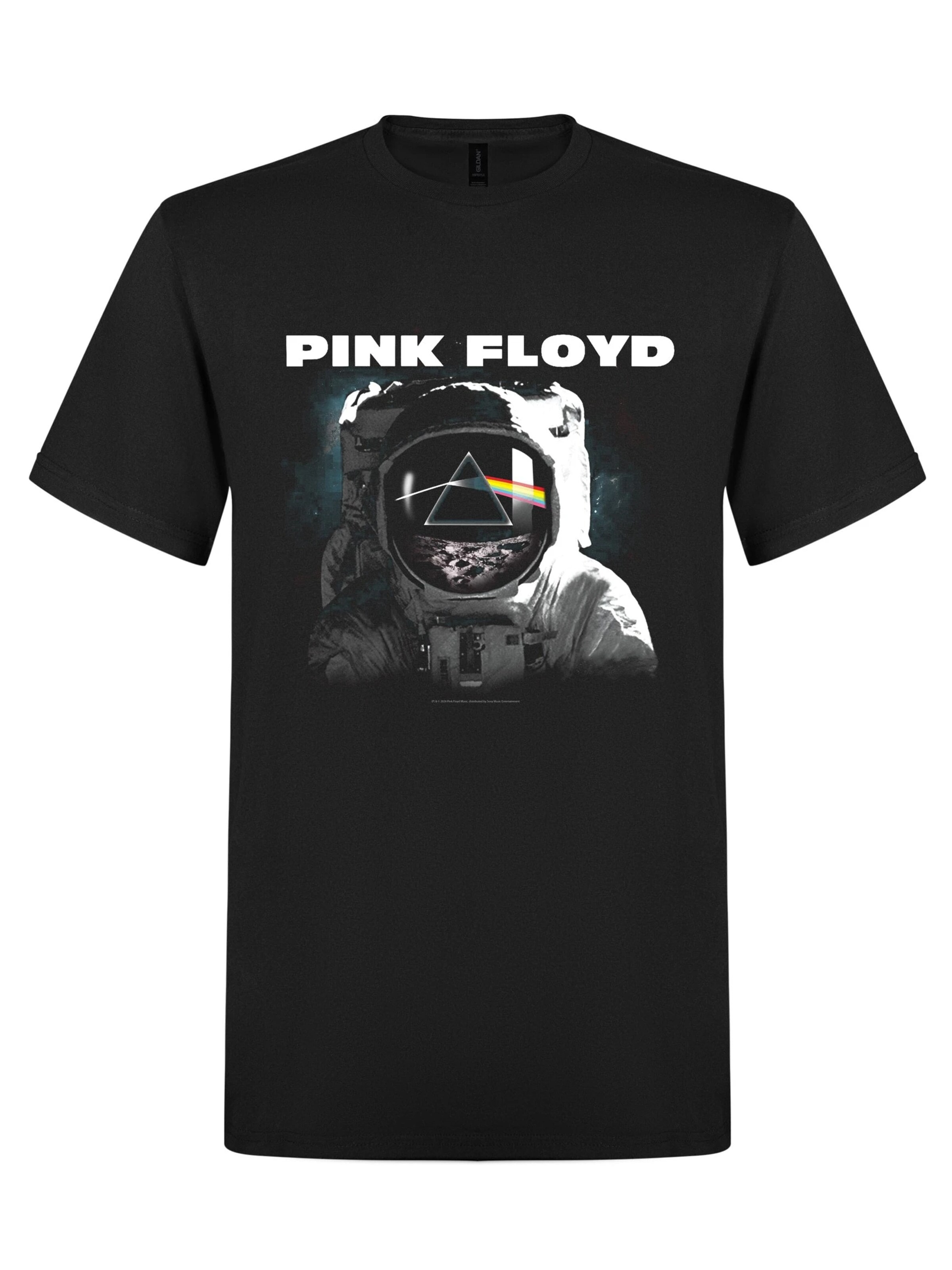 Pink Floyd Shirt 'Pink Floyd The Dark Side of the Moon Astronaut T-Shirt' in Black: front