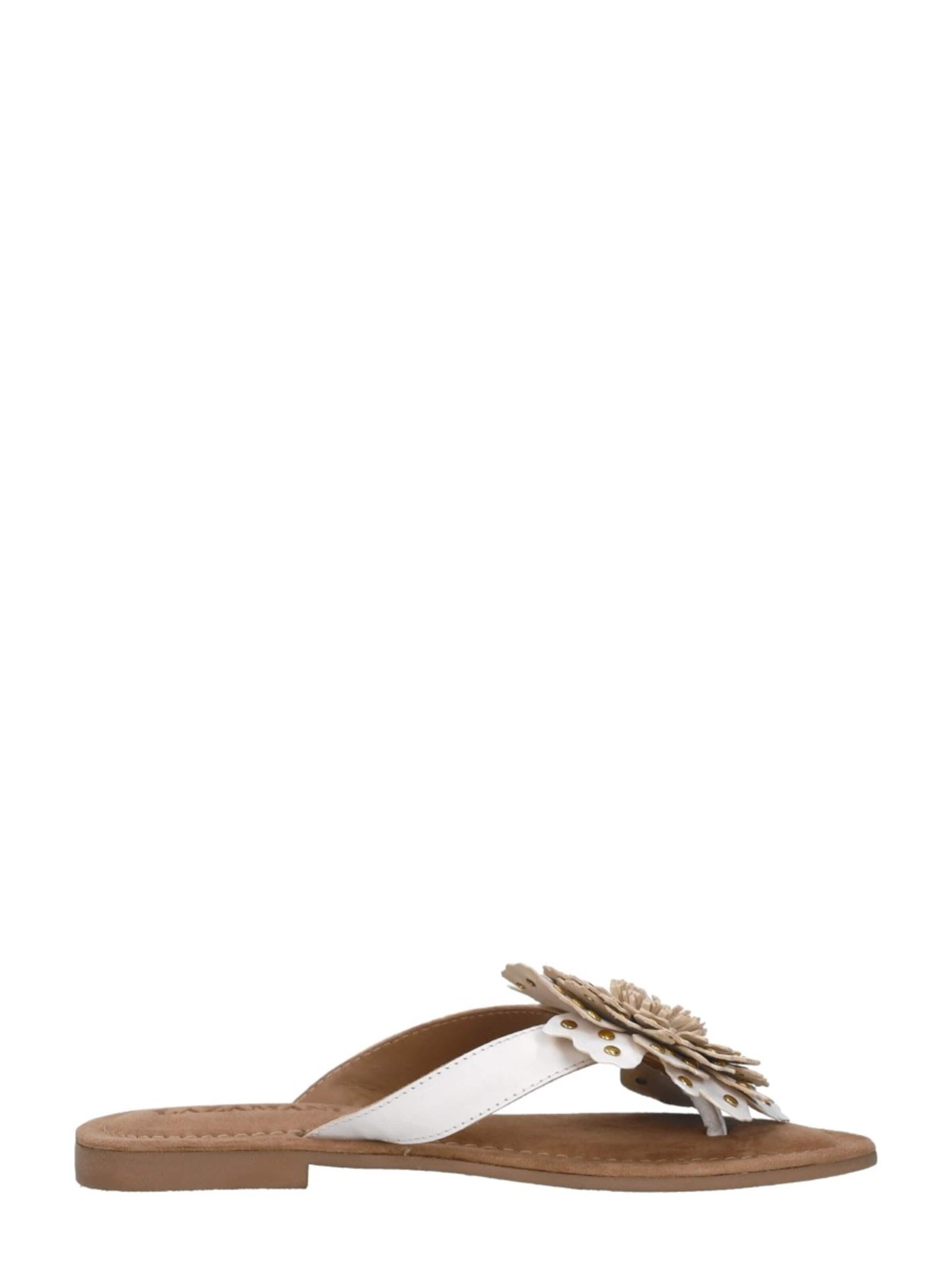 LAZAMANI Teenslipper 'Nomi' in Wit