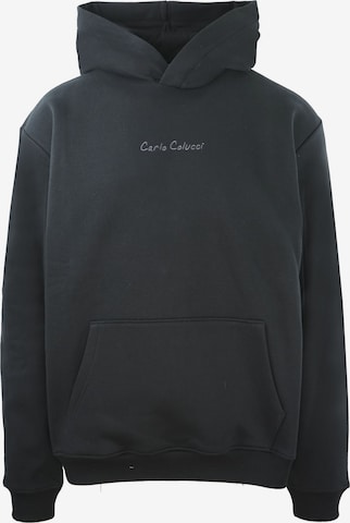 Carlo Colucci Sweatshirt ' Framba ' in Zwart: voorkant