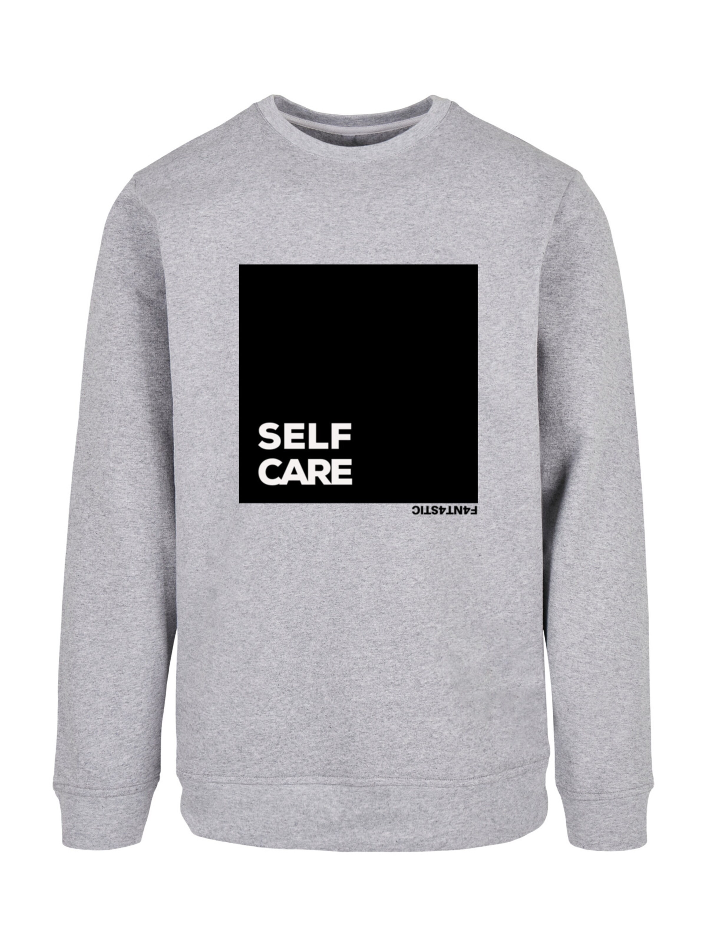 F4NT4STIC Sweatshirt 'SELF CARE' in Grijs: voorkant
