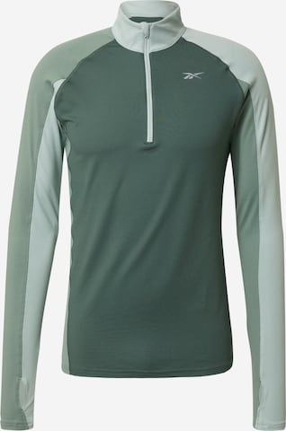 Reebok - Camiseta funcional en verde: frente