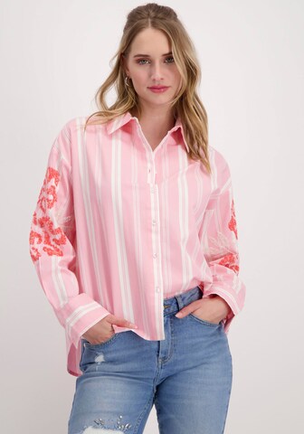 Camicia da donna di monari in rosa: frontale